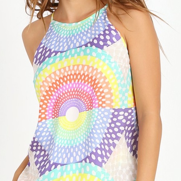 Mara Hoffman Electronic Rainbow Tank Top Medium 2010s Style - Picture 1 of 6